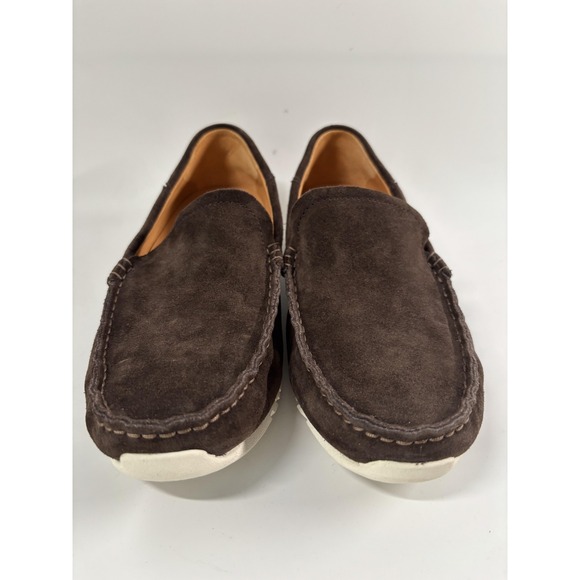 OluKai Ka'a Loafer Shoes Mens Size 15 Brown Leather Suede Slip On Comfort - Picture 2 of 7